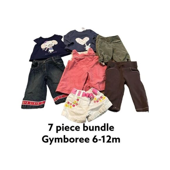 Baby Girl Bundle • 7 Piece• Gymboree• Sz 6-12m• Pants/Shorts/Shirts #J910 - Picture 1 of 9